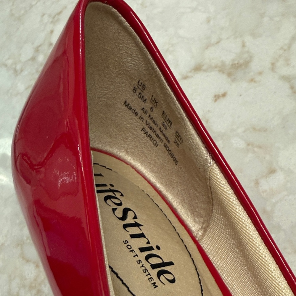 Life Stride Women's Cherry Red Heels - Picture 2 of 4